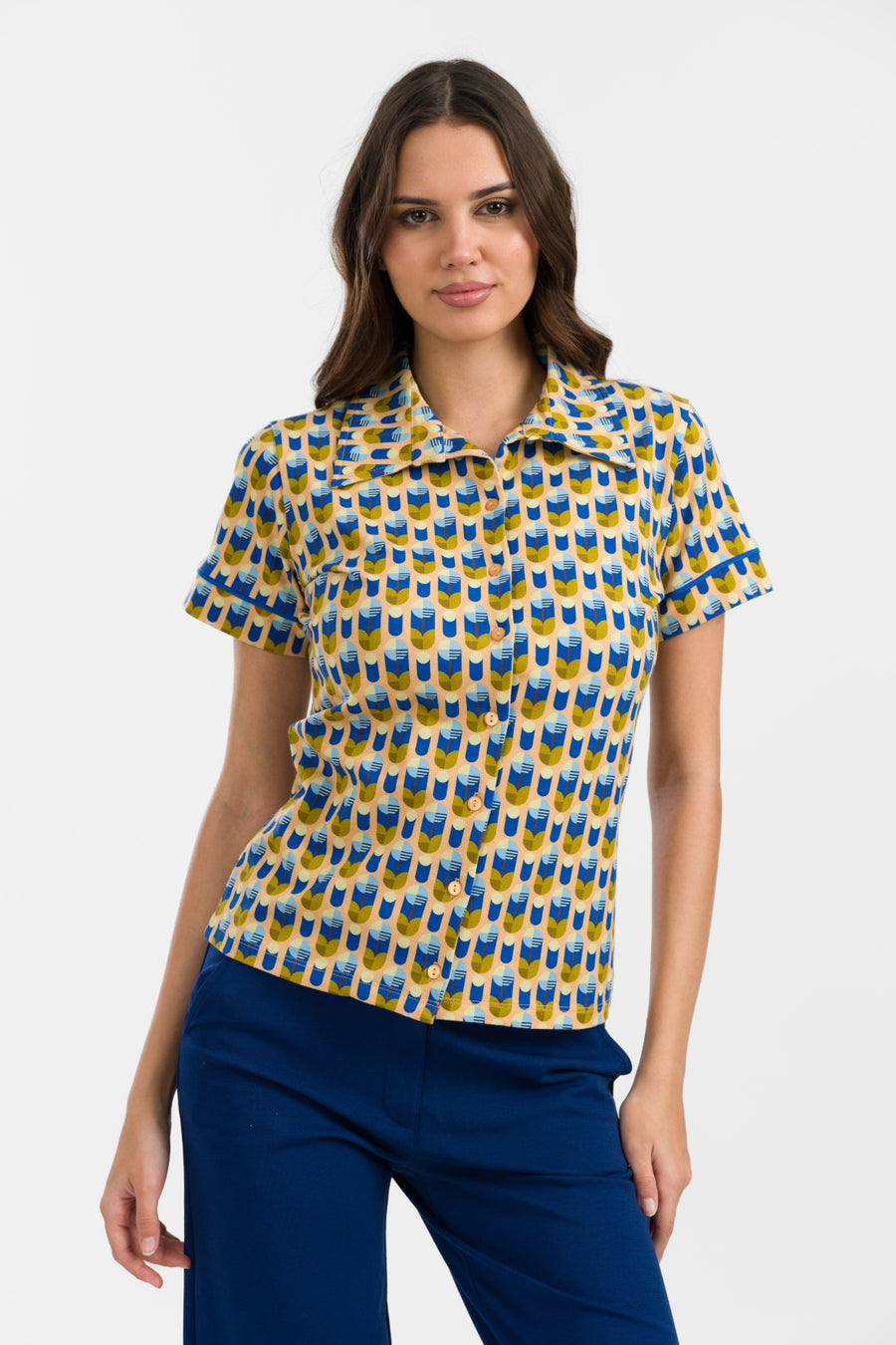 Sara Blouse met korte mouwen | Artificial Flower
