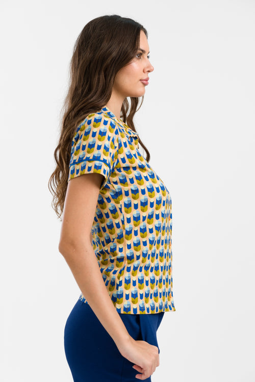 Sara Blouse met korte mouwen | Kunstbloem