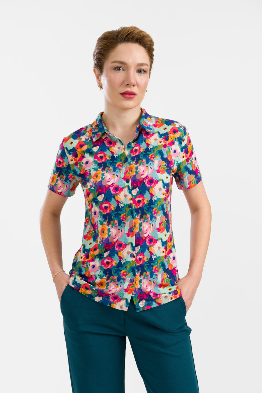 Sill Blouse met korte mouwen | Potpourri