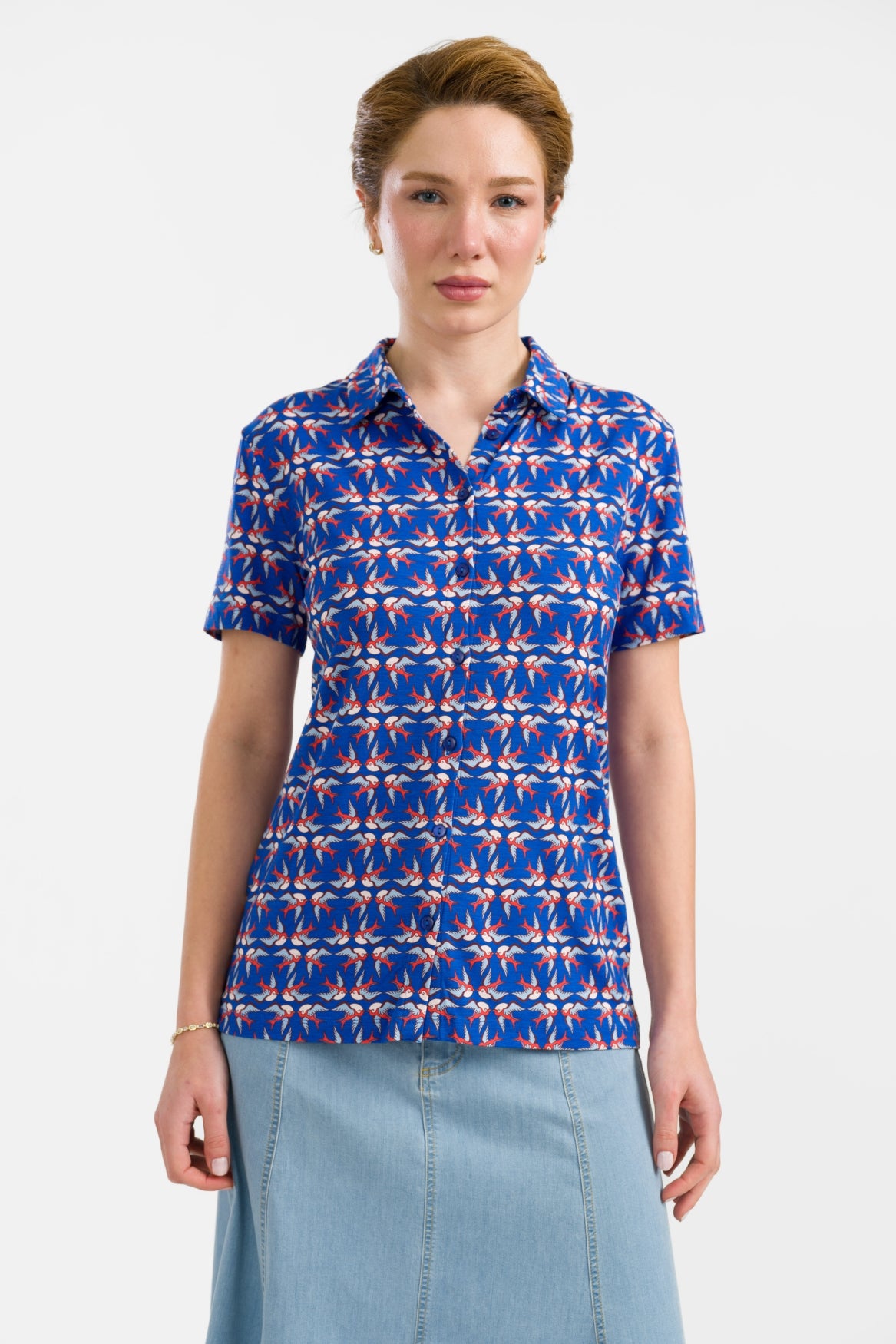 Blouse met korte mouwen | Free Bird