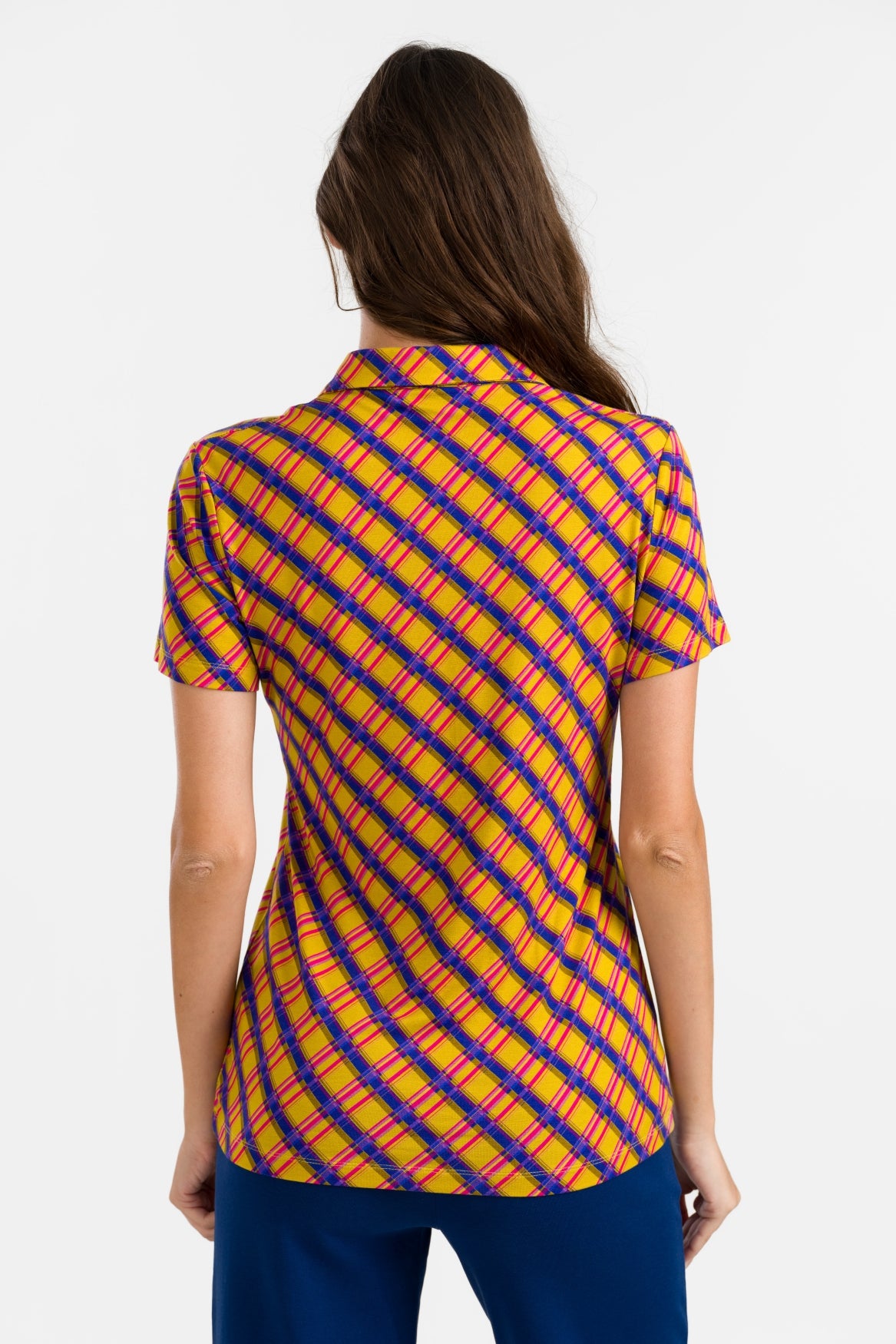 Sill Blouse met korte mouwen | Groovy tartan