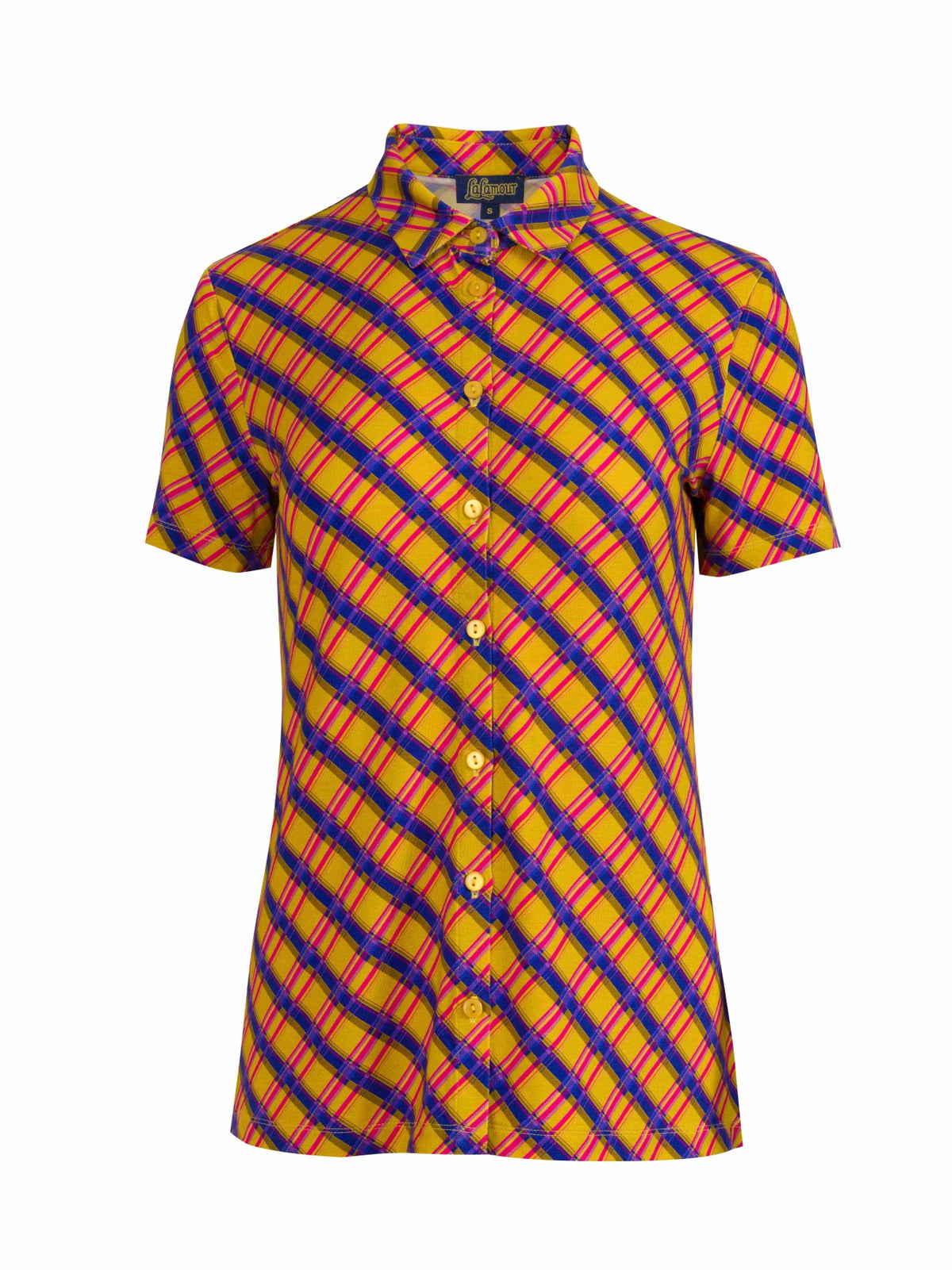 Sill Blouse met korte mouwen | Groovy tartan