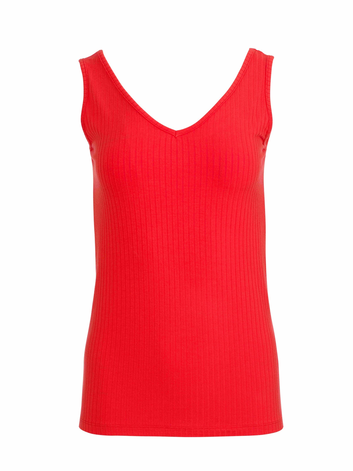Stella Tanktop | Geribbeld Rood