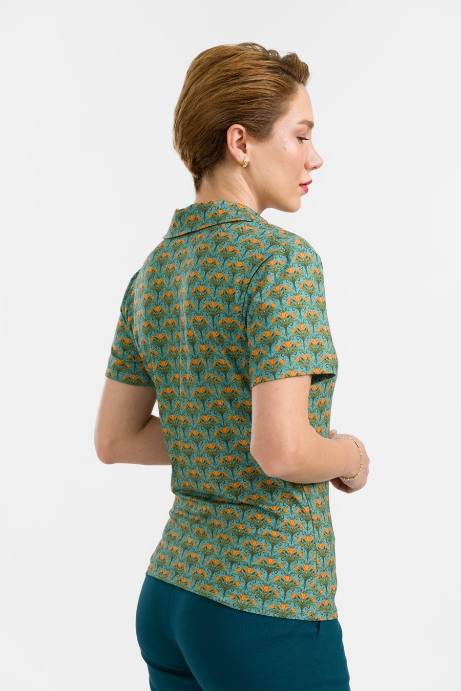 Suzy Top met korte mouwen | Bloeiend