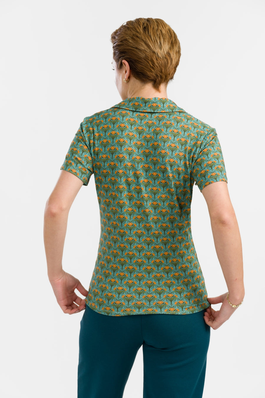 Suzy Top met korte mouwen | Bloeiend