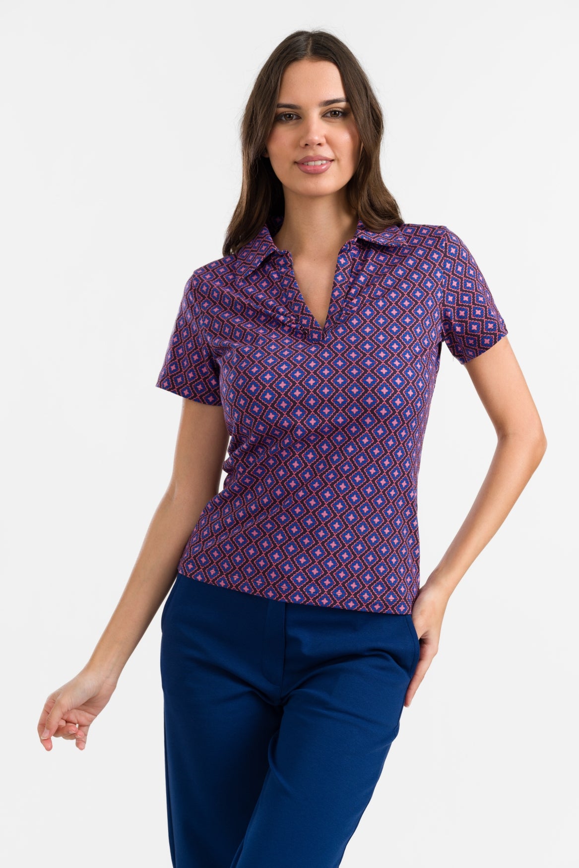 Suzy Top met korte mouwen | Funky Squares