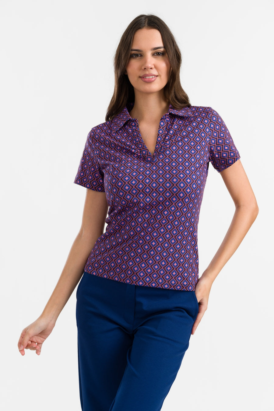 Suzy Top met korte mouwen | Funky Squares