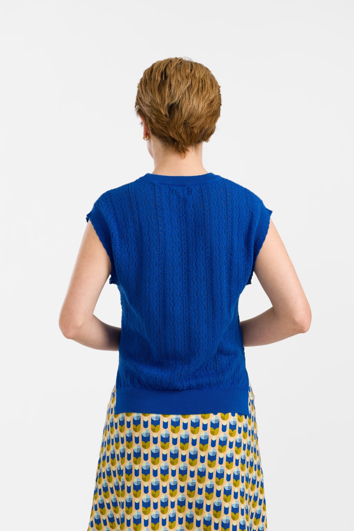 Gebreide Pippa Top | Blauw