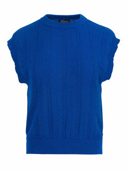 Gebreide Pippa Top | Blauw