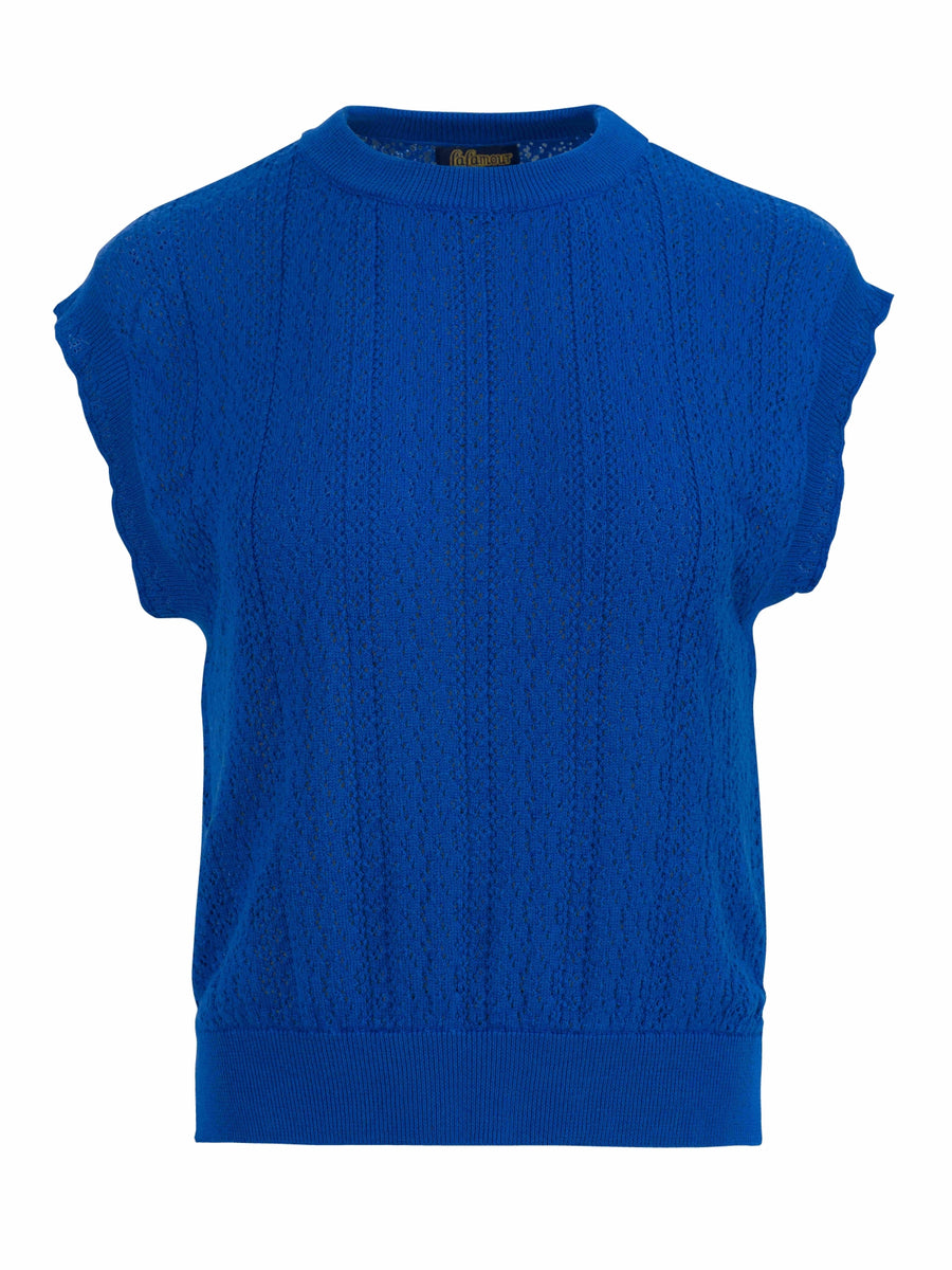 Gebreide Pippa Top | Blauw