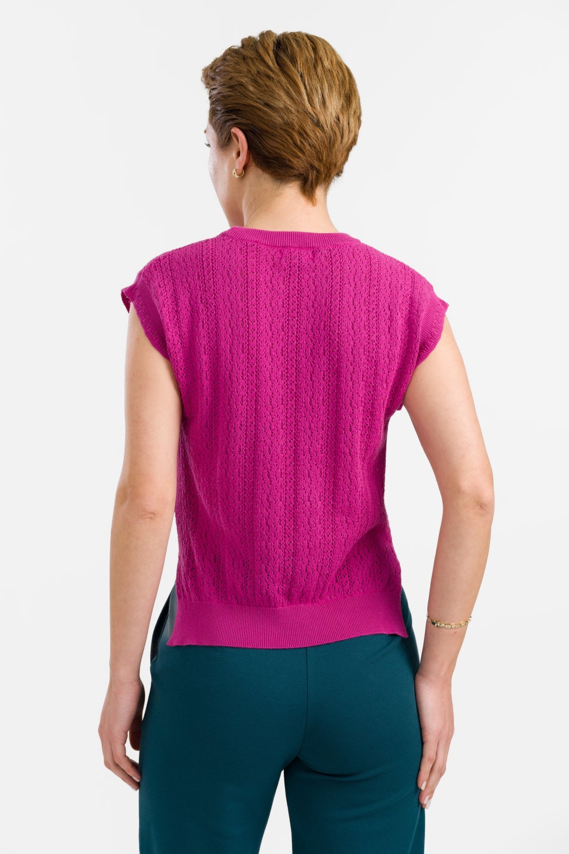 Gebreide Pippa Top | Fuchsia