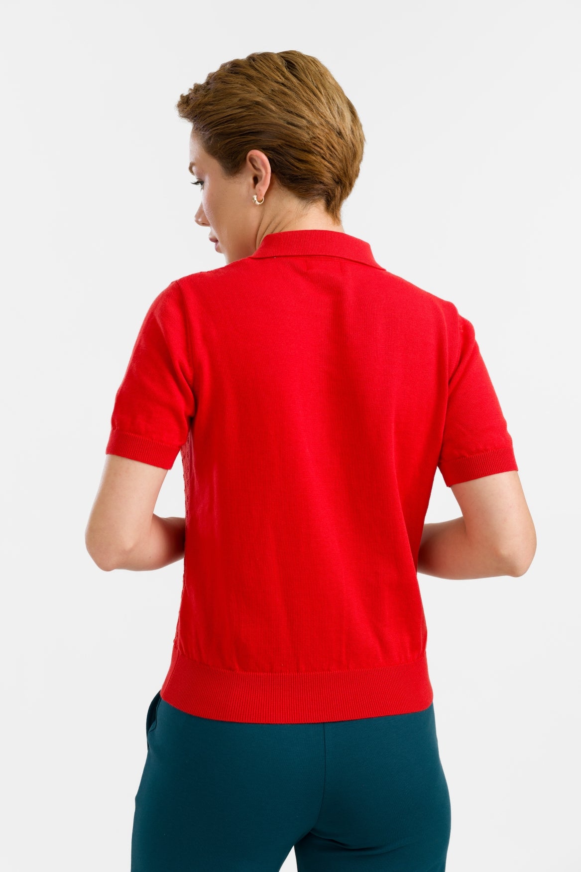 Gebreide Romy Top | Rood