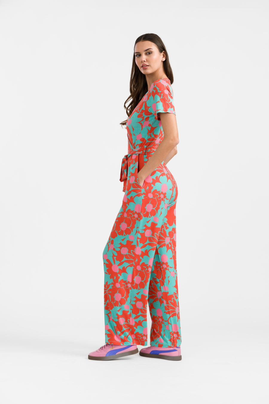 Diana Jumpsuit met korte mouwen | Flower Soup
