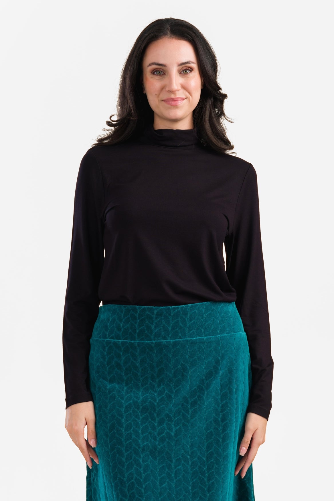 Roze Top | Ecovero Effen Zwart