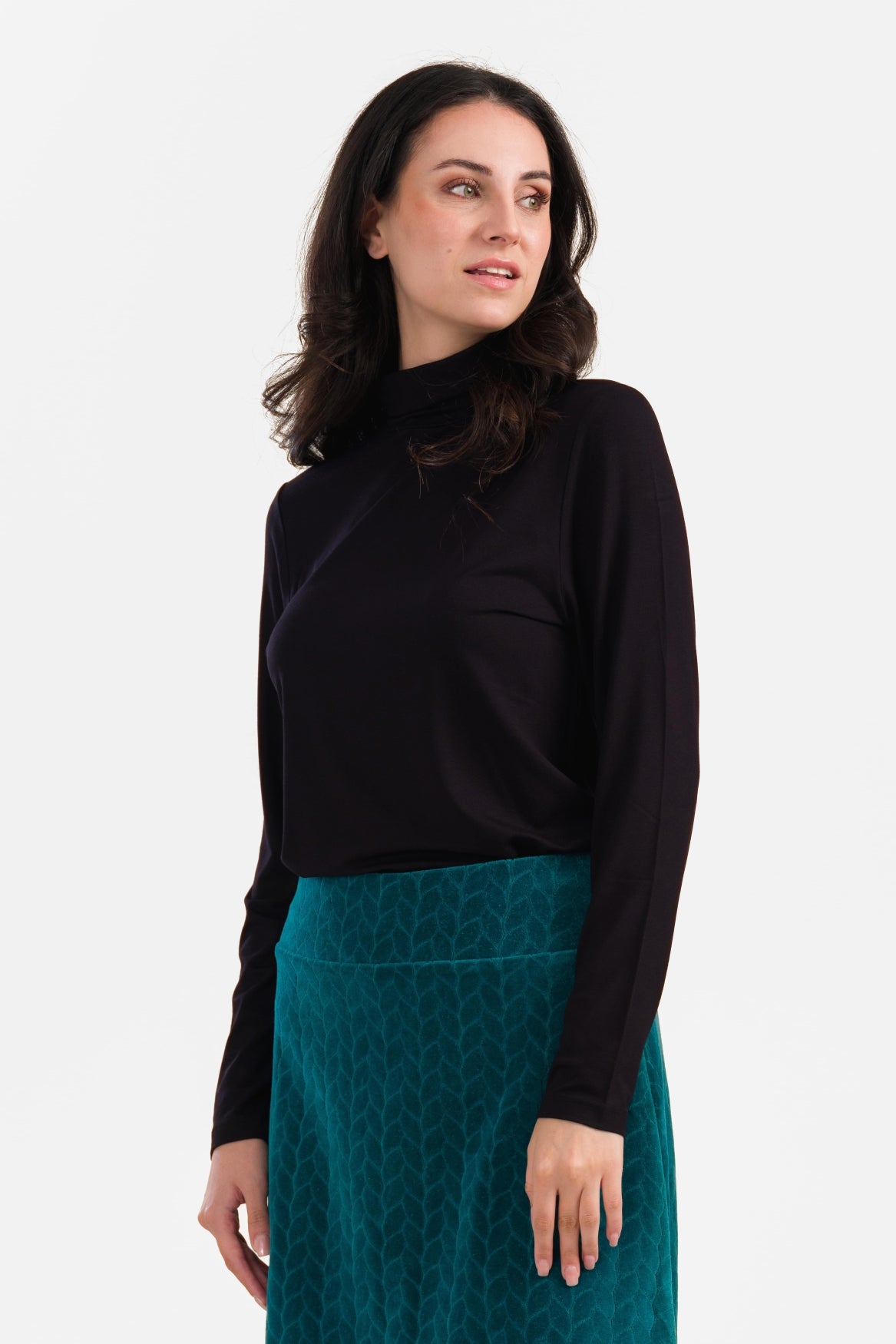 Roze Top | Ecovero Effen Zwart