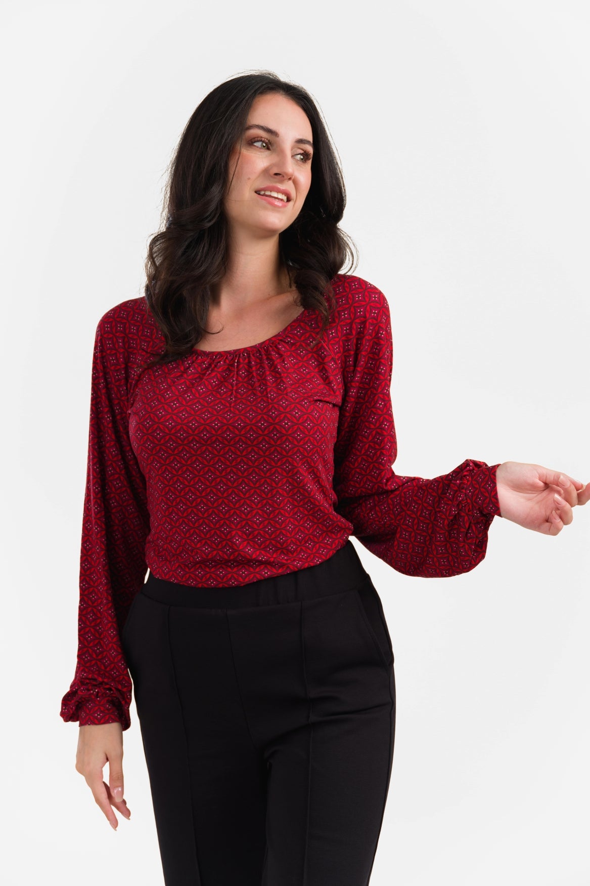 Jasmijn Top | Lissabon Rood
