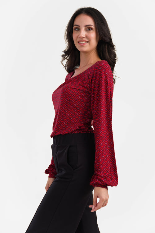 Jasmijn Top | Lissabon Rood