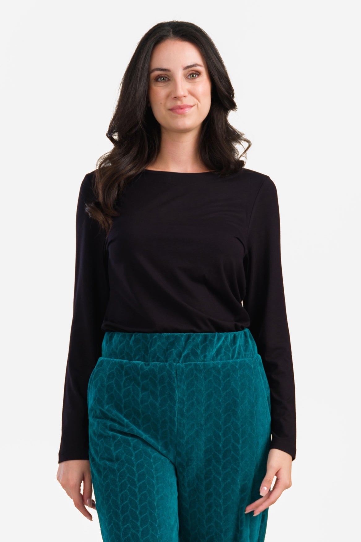 Puck Top | Ecovero Effen Zwart