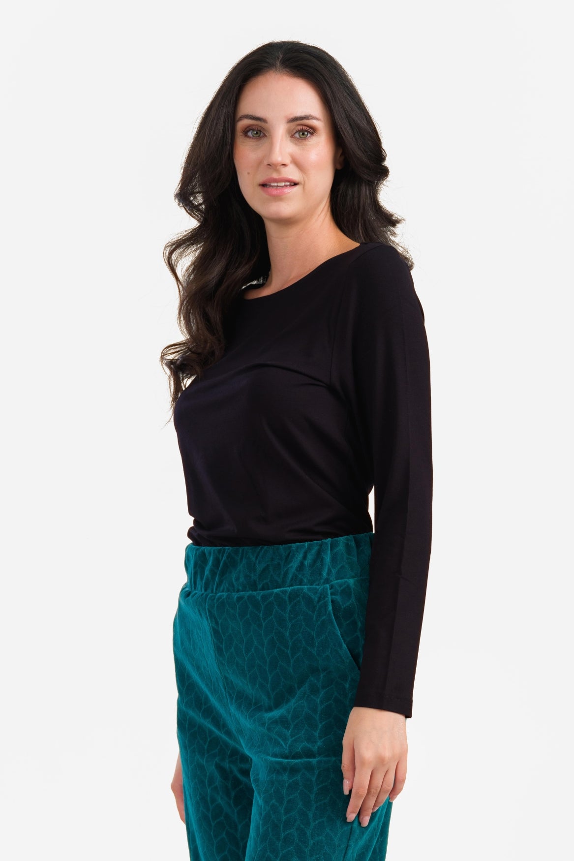 Puck Top | Ecovero Effen Zwart