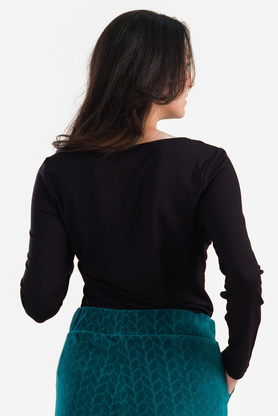 Puck Top | Ecovero Effen Zwart