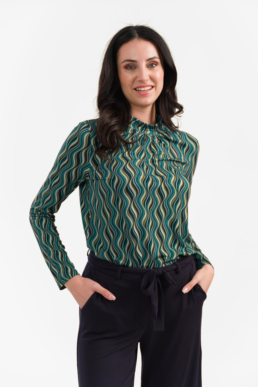 Lola Top | Glazuurgroen