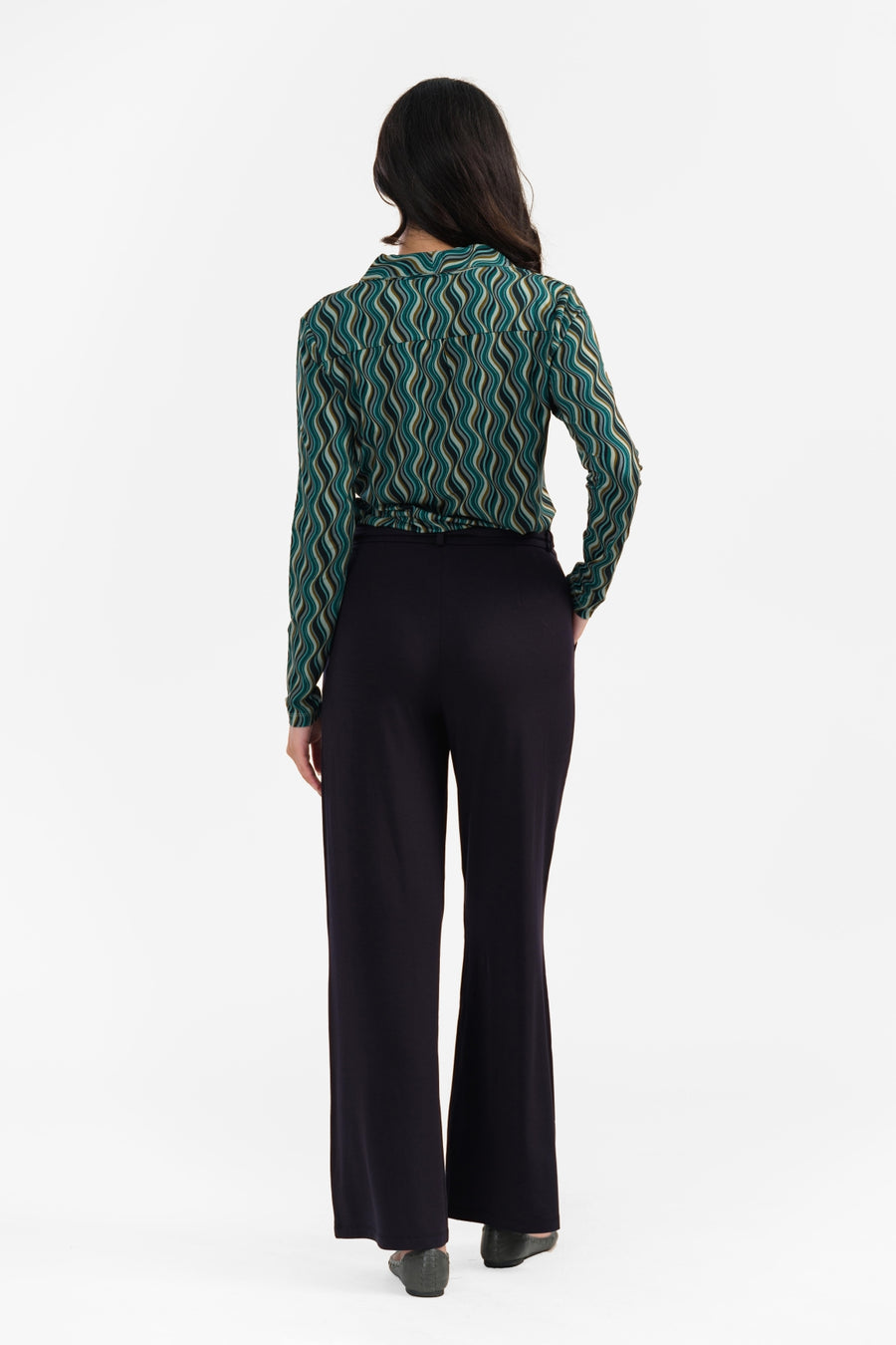 Sue-broek | Micro effen zwart