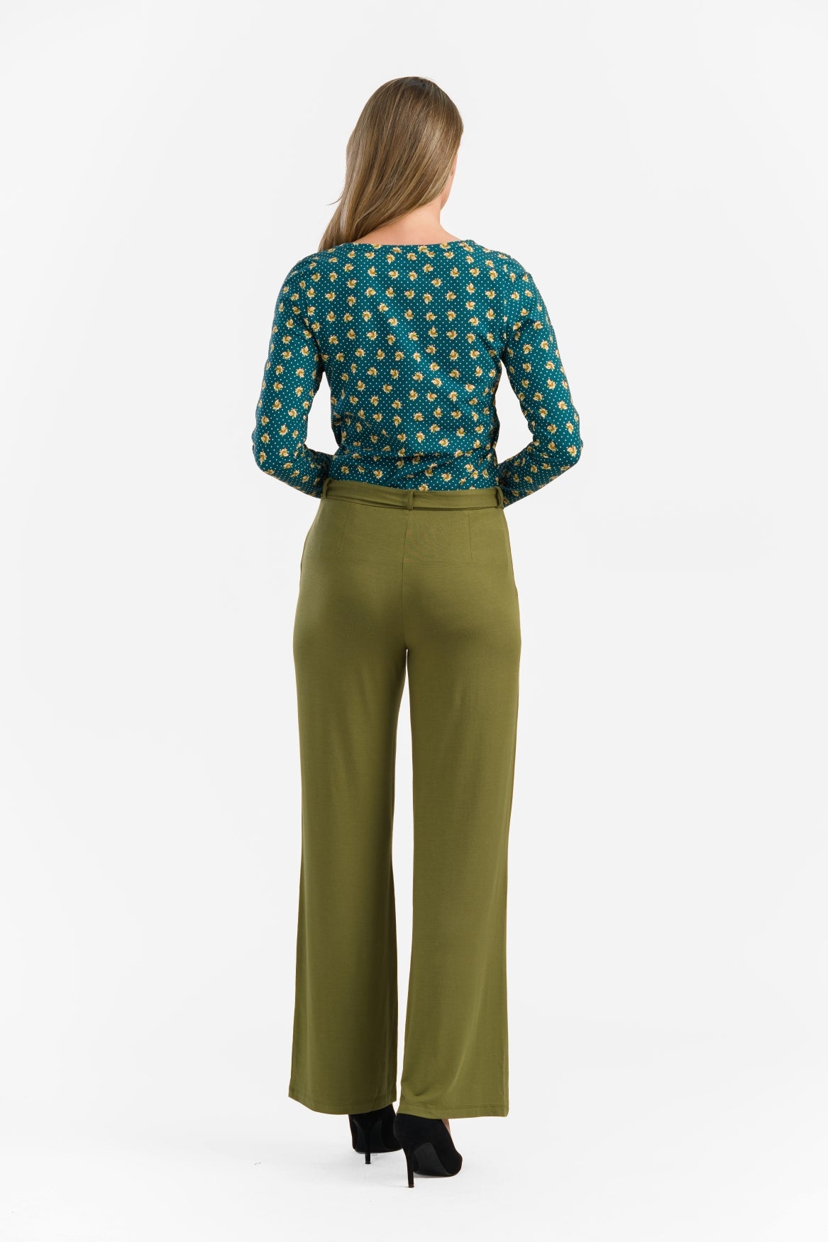 Sue Broek | Micro Effen Olijfgroen
