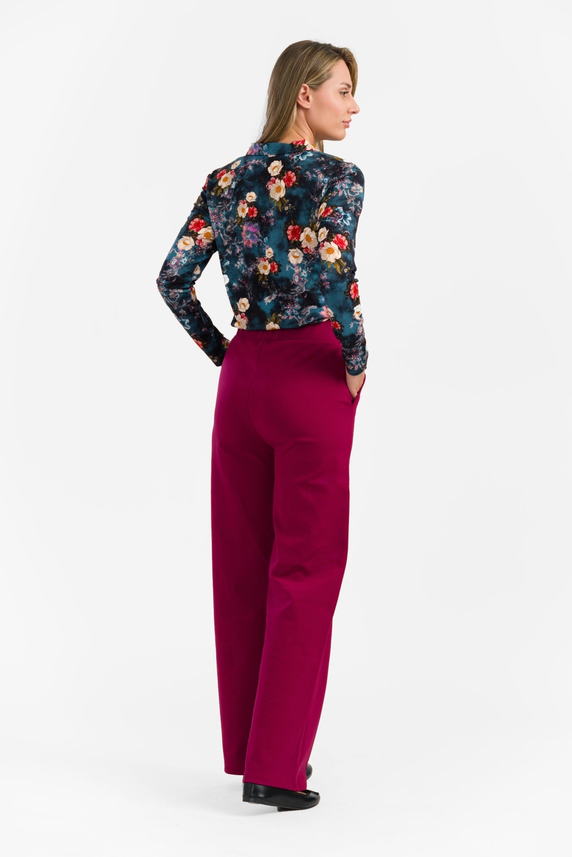Hailey-broek | Punta Di Roma Bordeaux