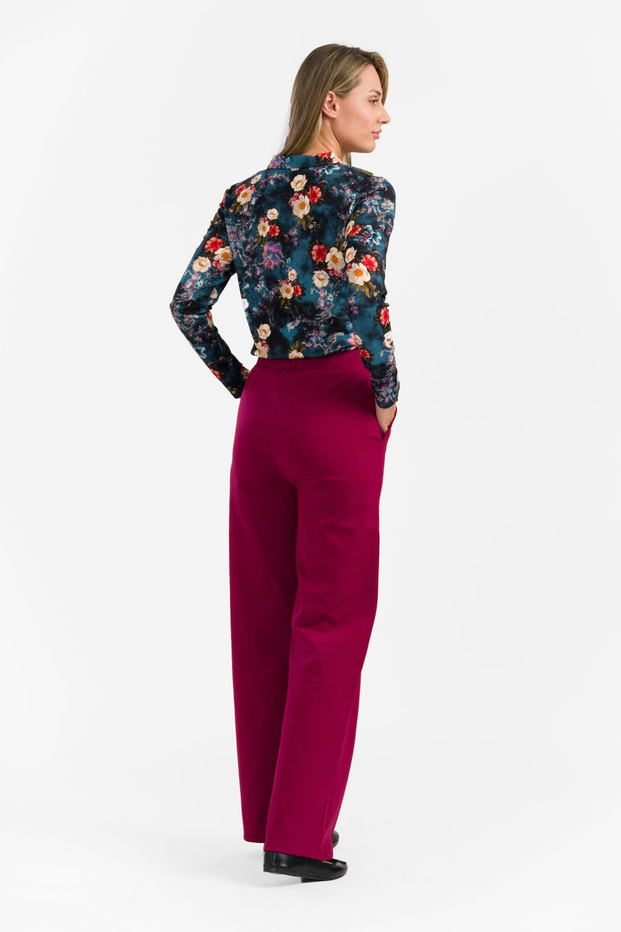 Hailey-broek | Punta Di Roma Bordeaux