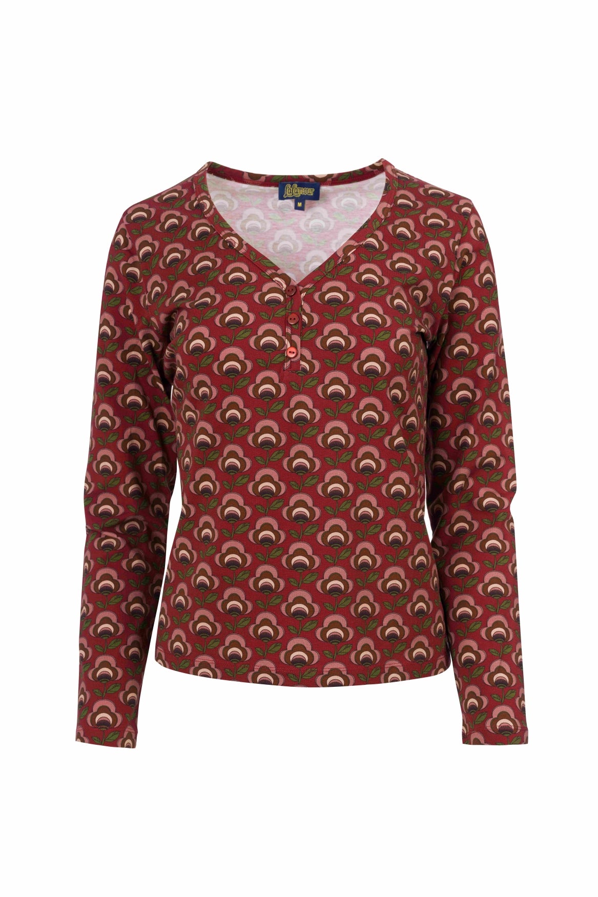 Natalie Top |  Abstract Flower Bordeaux