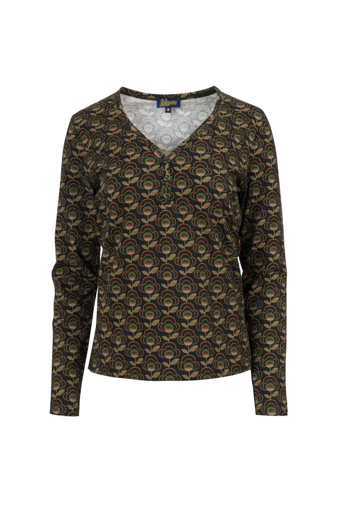 Natalie Top | Abstracte bloem groen