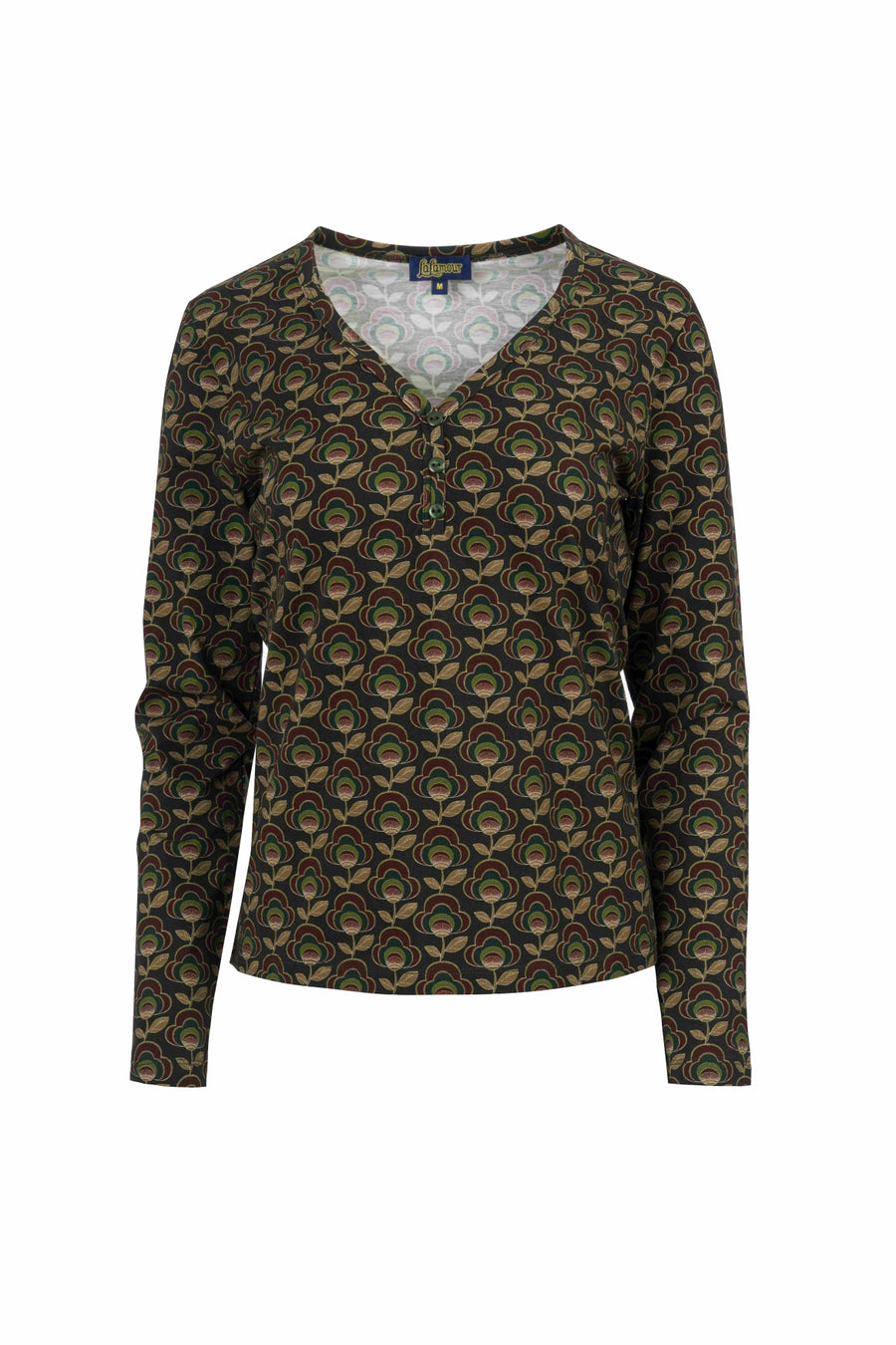 Natalie Top | Abstracte bloem groen