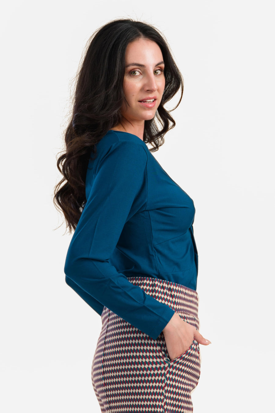 AngelaTop | Ecovero Plain Petrol