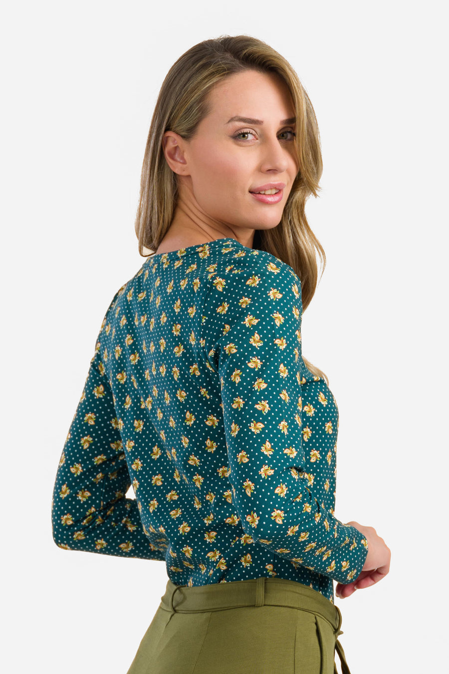 Lynn Top | Hazel Dot Green