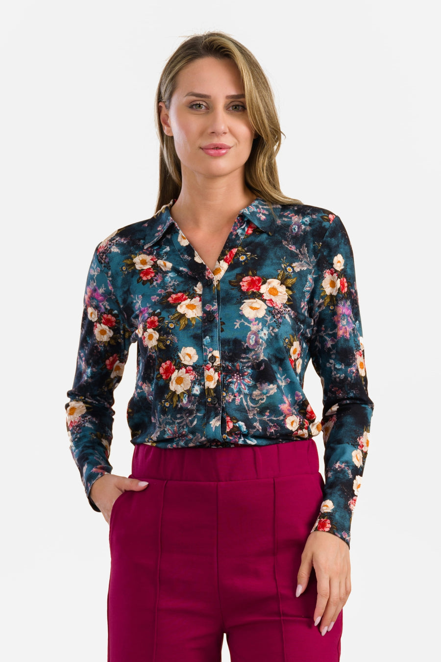 Anna Blouse met lange mouwen | Wild Rose