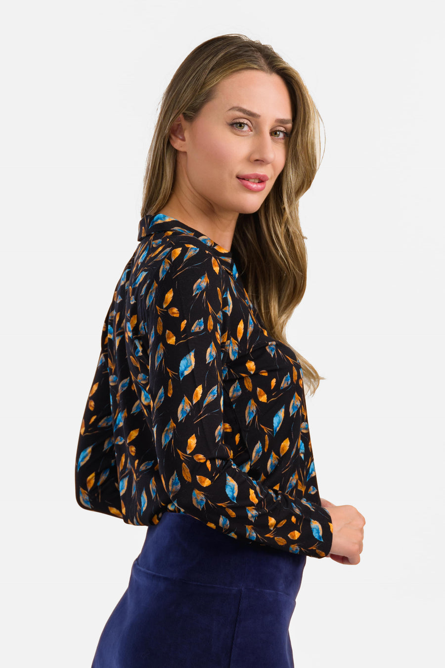 Anna Blouse met lange mouwen | Herfstbladeren