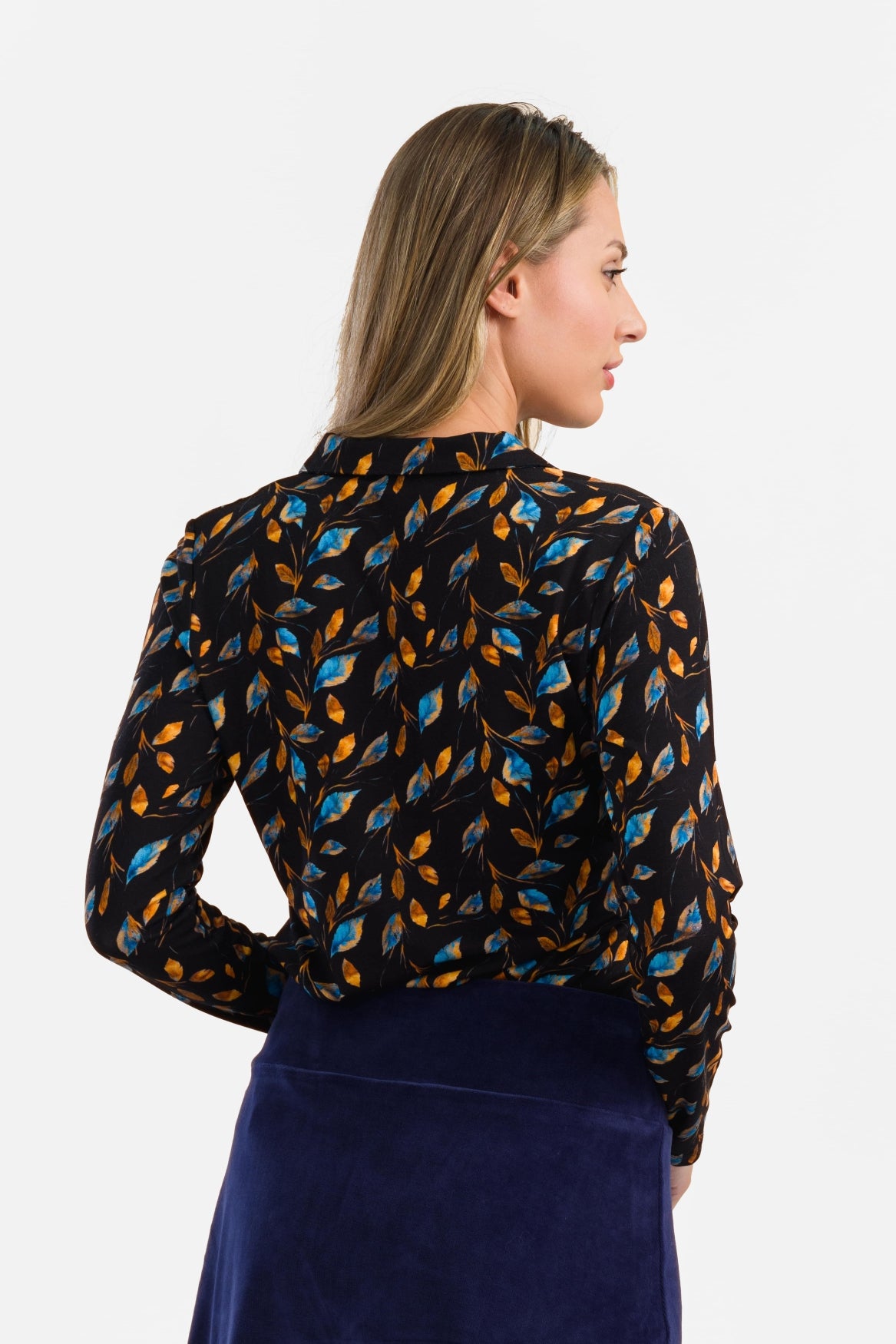 Anna Blouse met lange mouwen | Herfstbladeren