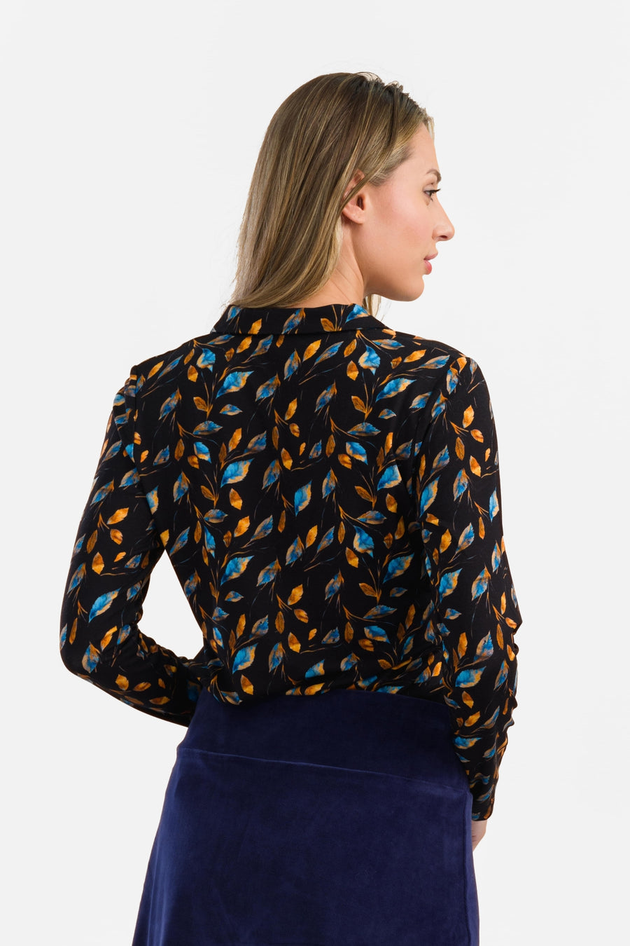 Anna Blouse met lange mouwen | Herfstbladeren