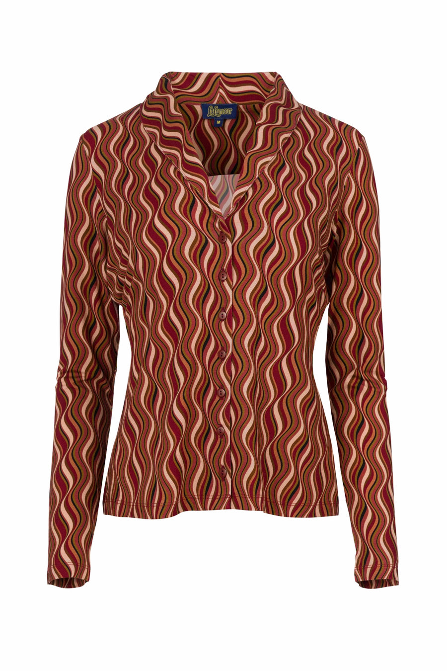 Iris Blouse met lange mouwen | Glazuurrood