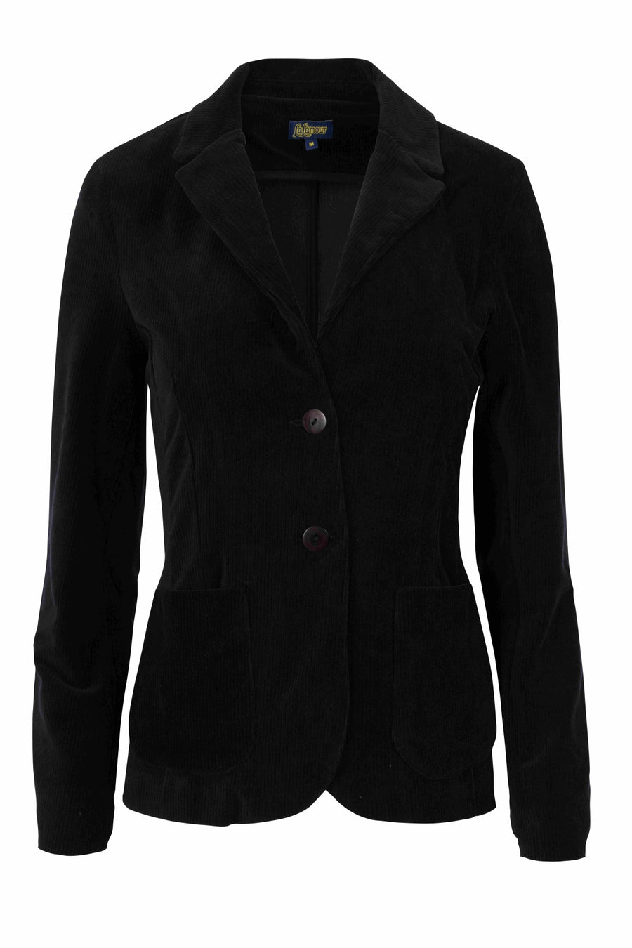 Nova Blazer | Ribfluweel effen zwart