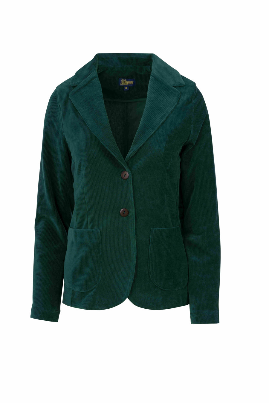 Nova Blazer | Rib Velours Effen Regenwoud