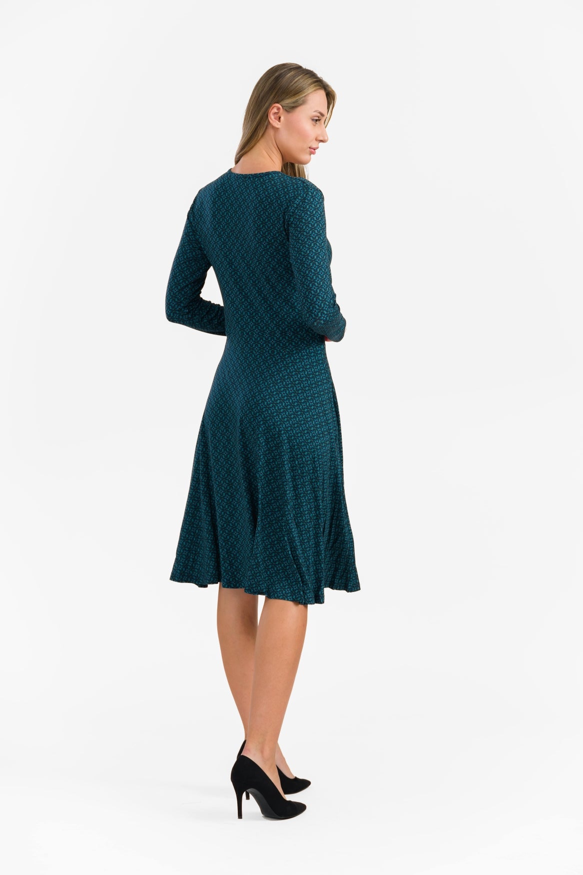 Jurk met madeliefjes | Lissabonblauw