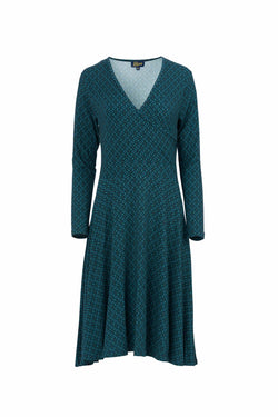Jurk met madeliefjes | Lissabonblauw