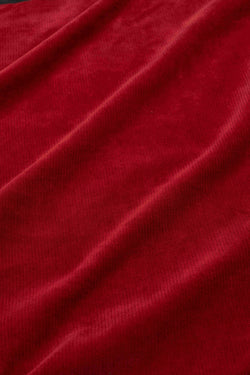 Sandra Jurk | Rib Velours Effen Gefrituurde Baksteen