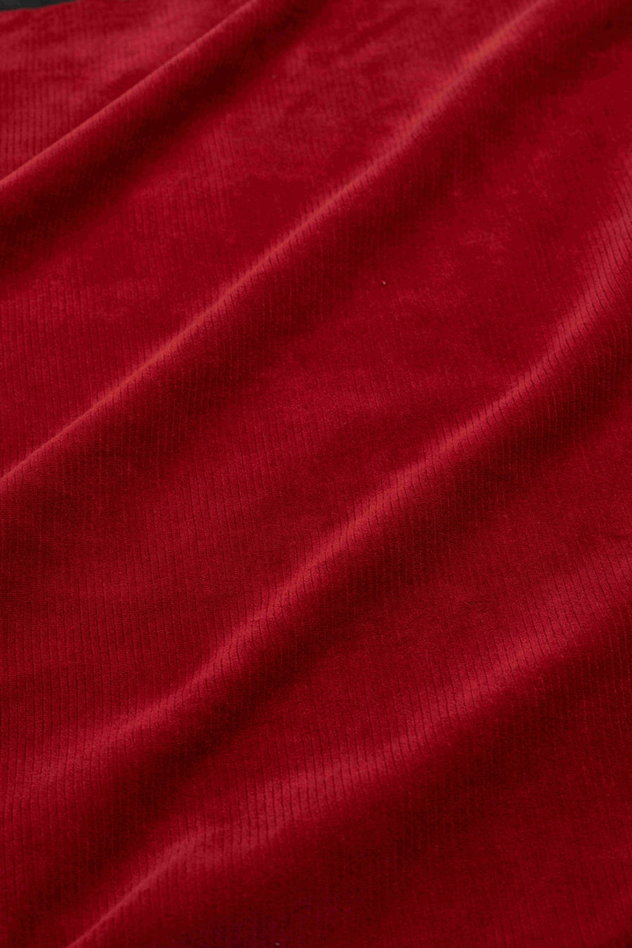 Sandra Jurk | Rib Velours Effen Gefrituurde Baksteen