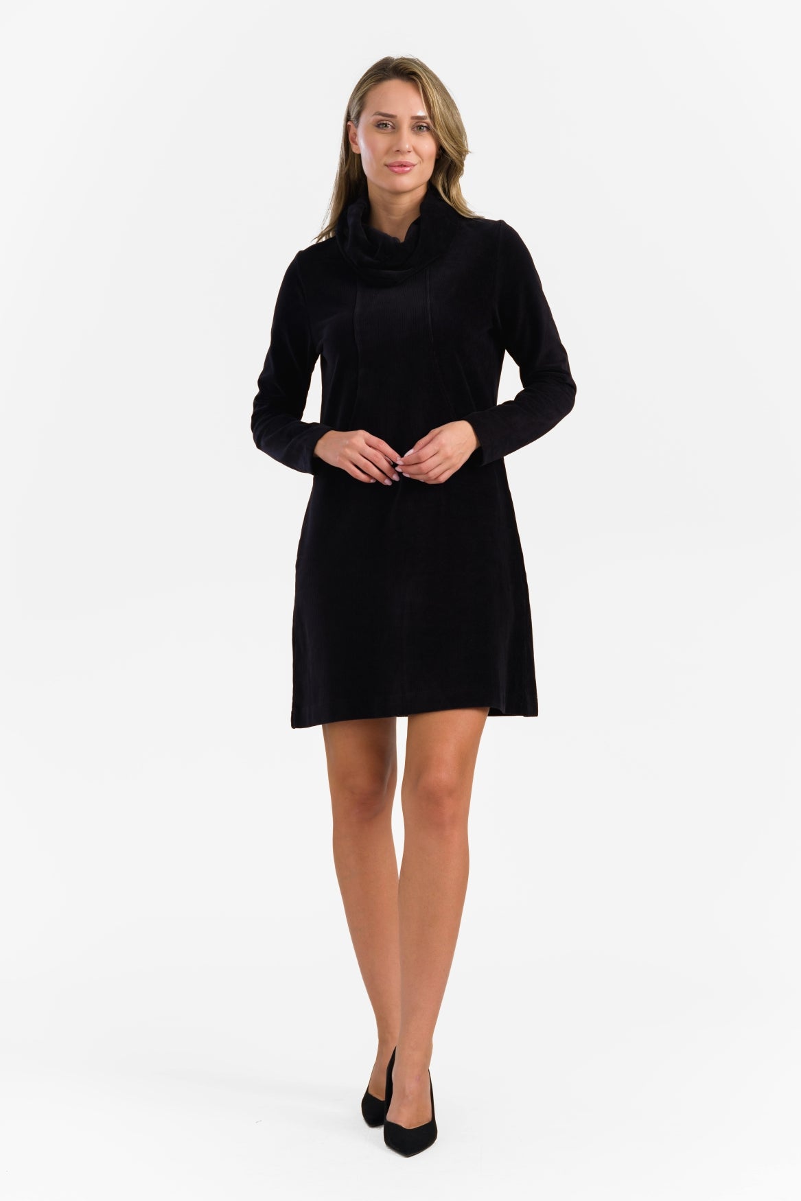 Pleun Tuniek | Ribvelours effen zwart