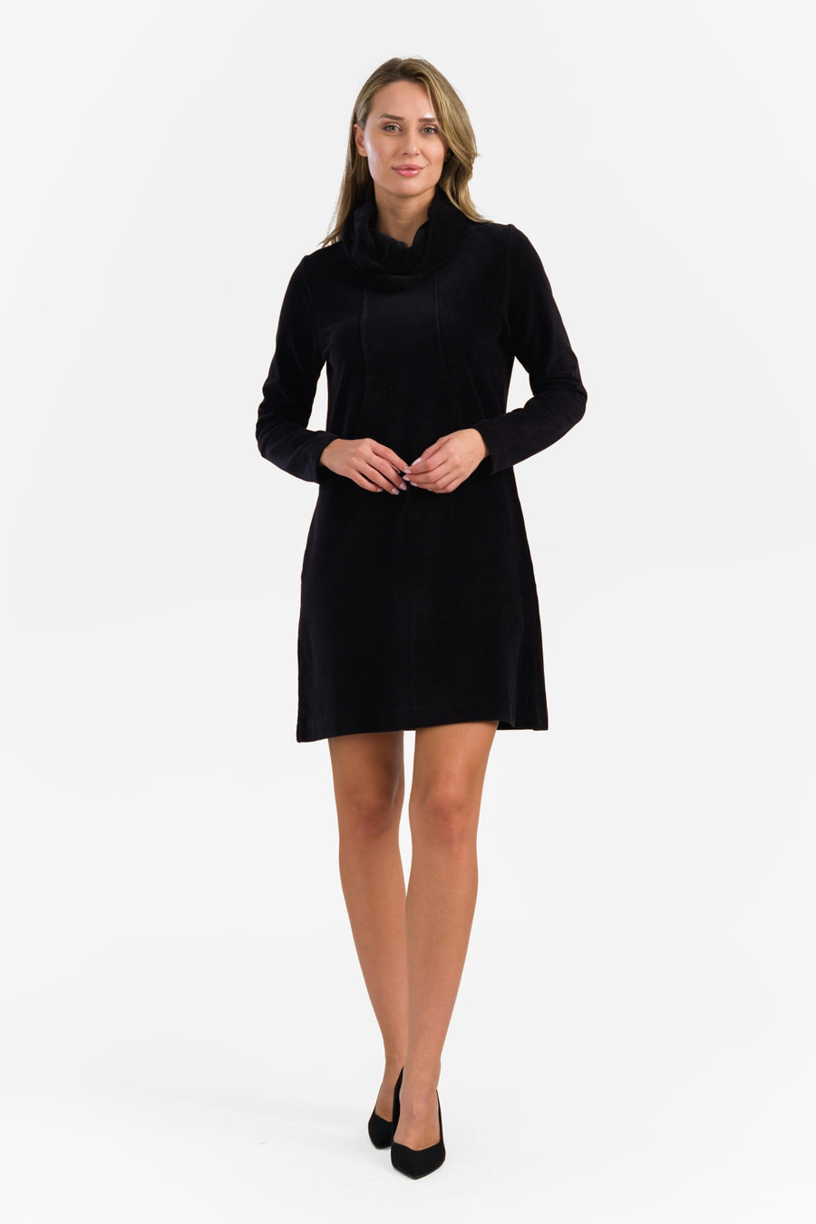 Pleun Tuniek | Ribvelours effen zwart