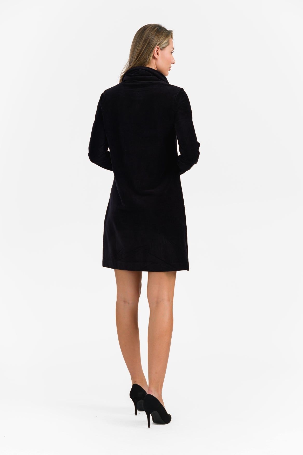 Pleun Tuniek | Ribvelours effen zwart