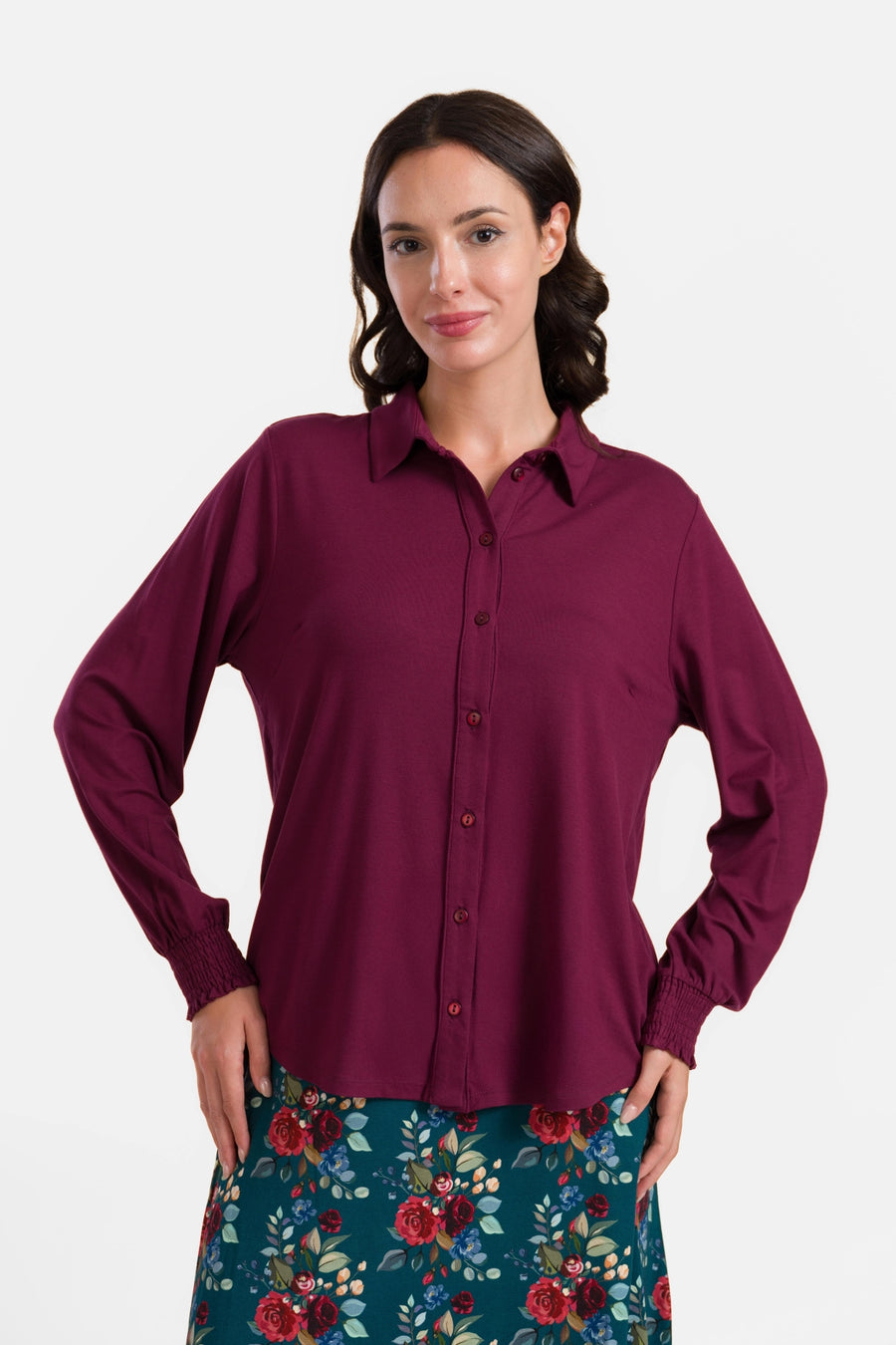 Amyblouse | Ecovero Effen Bordeaux