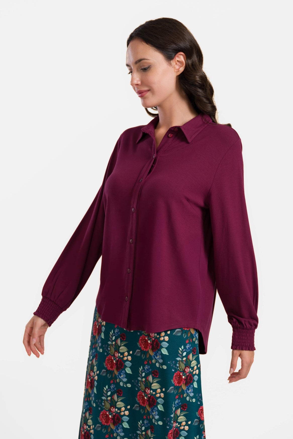 Amyblouse | Ecovero Effen Bordeaux